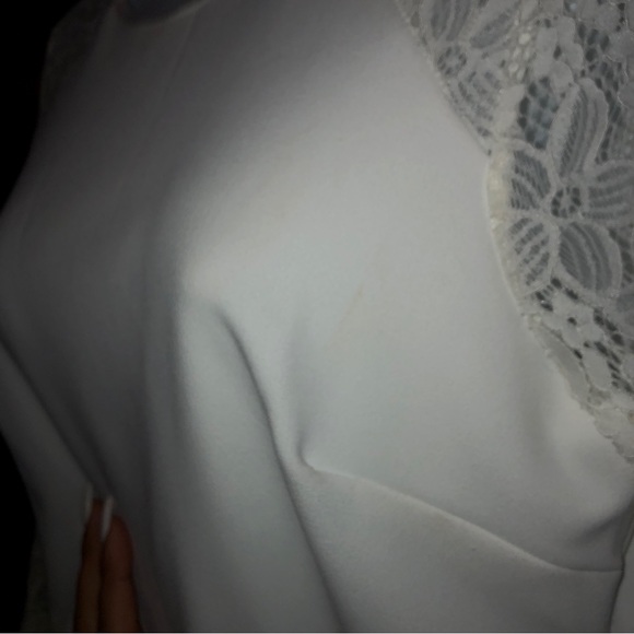 Lace sleeve white dress - Picture 8 of 10
